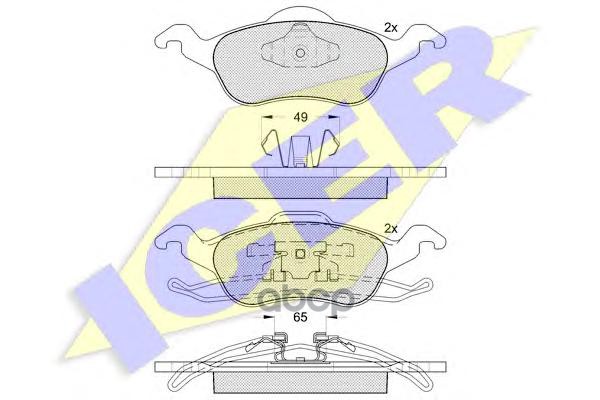 фото Комплект тормозных колодок icer 181264