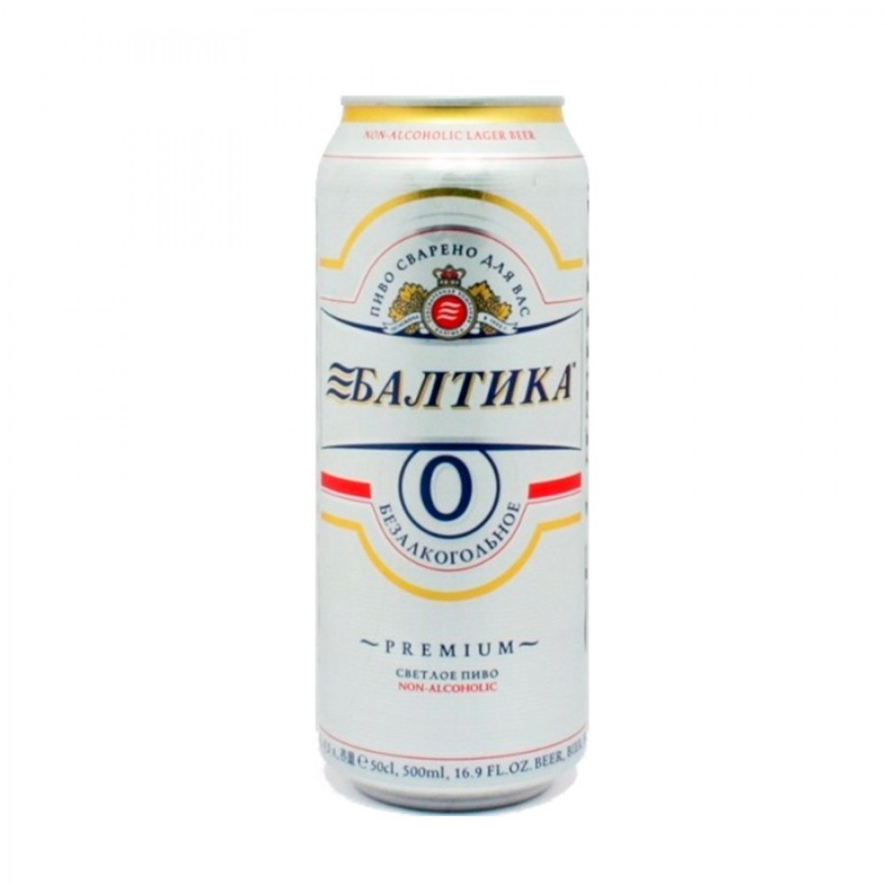 Пиво безалкогольное Балтика №0 0.45 л упаковка 24 шт в банке