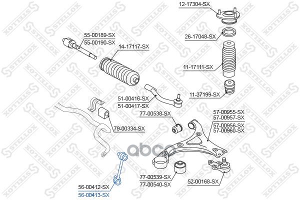 фото Стойка стабилизатора stellox 5600413sx