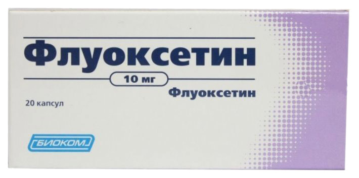 Купить Флуоксетин капсулы 10 мг 20 шт. Биоком, Биоком ЗАО