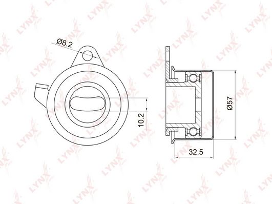 

Натяжной ролик LYNXauto PB-1032