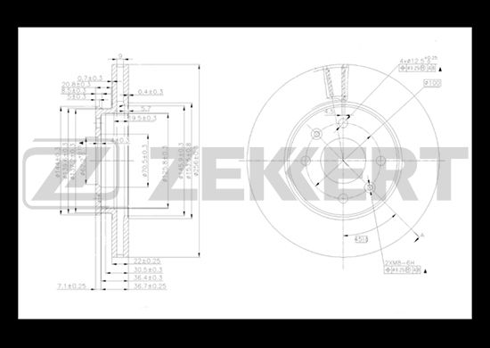 фото Тормозной диск zekkert bs-5276