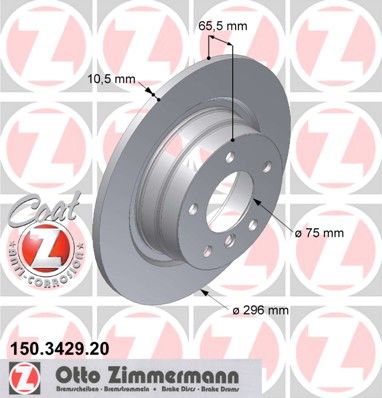 

Тормозной диск ZIMMERMANN 150.3429.20