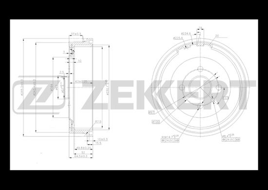 

Тормозной барабан ZEKKERT BS-5169