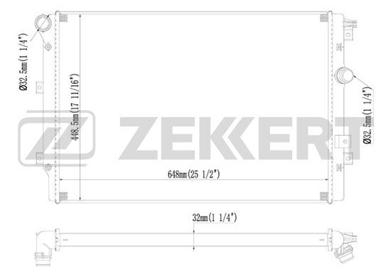 

Радиатор охлаждения двигателя ZEKKERT MK-1231