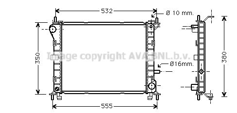 фото Радиатор охлаждения двигателя ava quality cooling fd2263