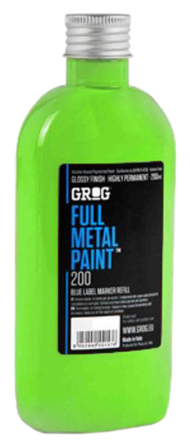 Краска для маркеров Grog Full Metal Paint Неон-зеленый 200 мл