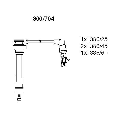 

Комплект проводов зажигания BREMI 300/704