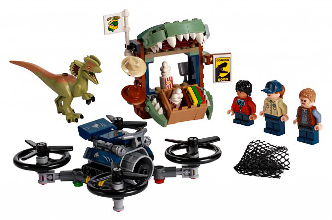 Конструктор LEGO Jurassic World Побег дилофозавра контейнер для ланча lego