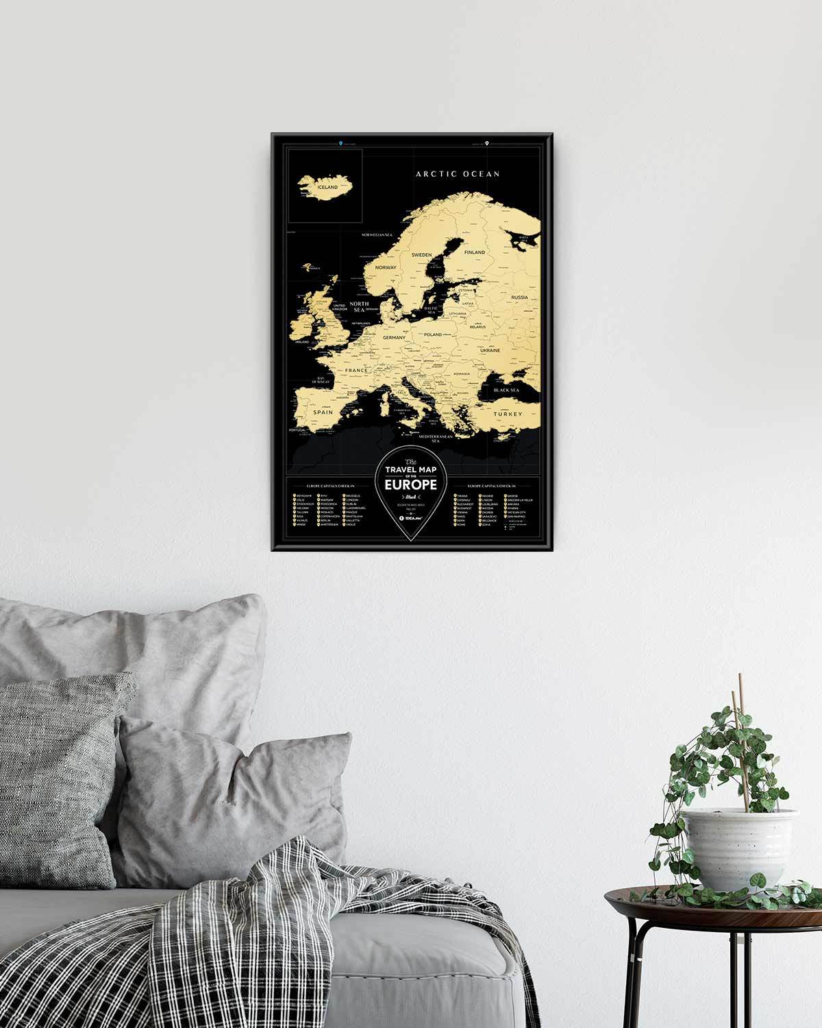 

Скретч-карта Европы Black Travel Map™ 60 х 40 cm