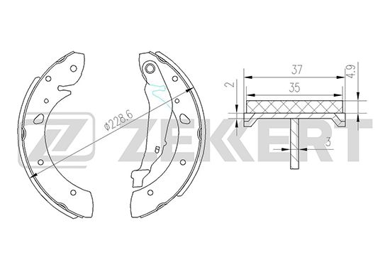 

Комплект тормозных колодок ZEKKERT BK-4022
