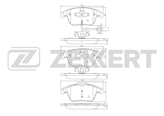 

Тормозные колодки ZEKKERT дисковые BS-1959