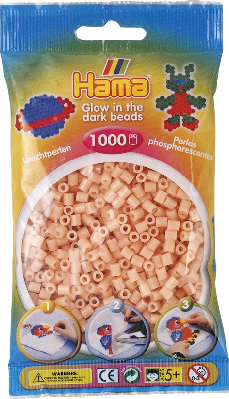 

Бусинки MIDI 1000шт. светящиеся в темноте красные Hama 207-56