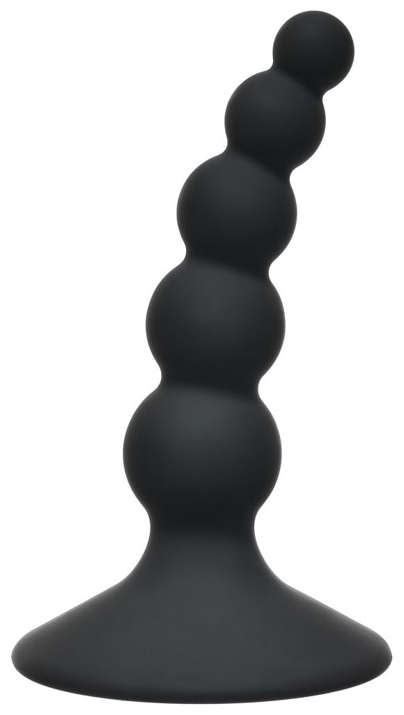 фото Чёрная анальная пробка ribbed plug black 10,5 см lola toys