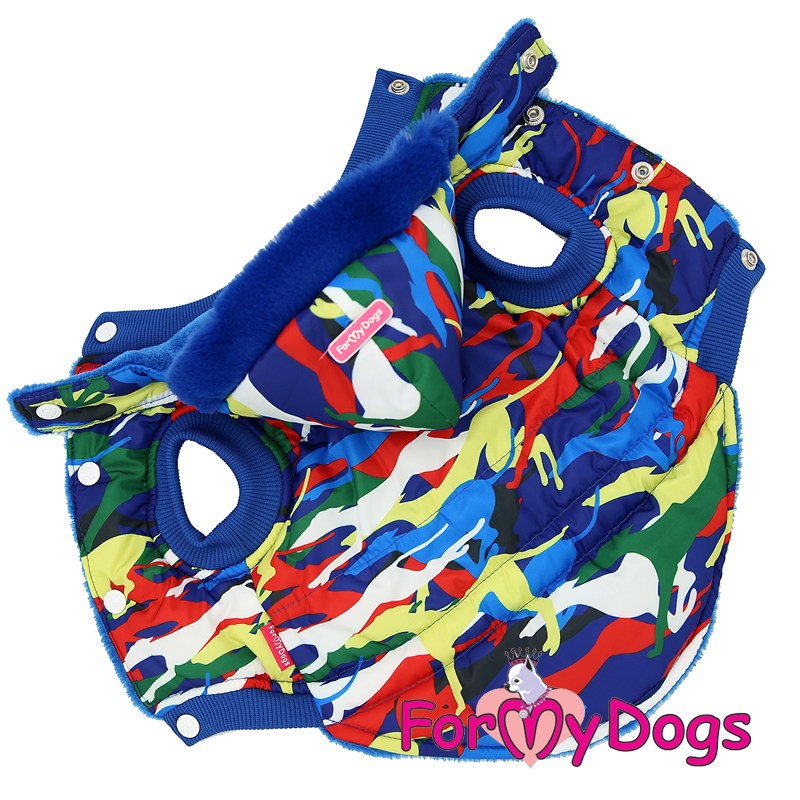 

Куртка для собак FOR MY DOGS, унисекс, синяя, FW403-2017 10, FW403-2017