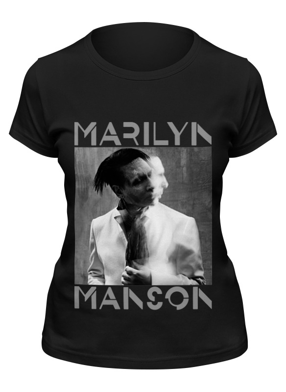 

Футболка женская Printio Marilyn manson черная 2XL, Черный, Marilyn manson