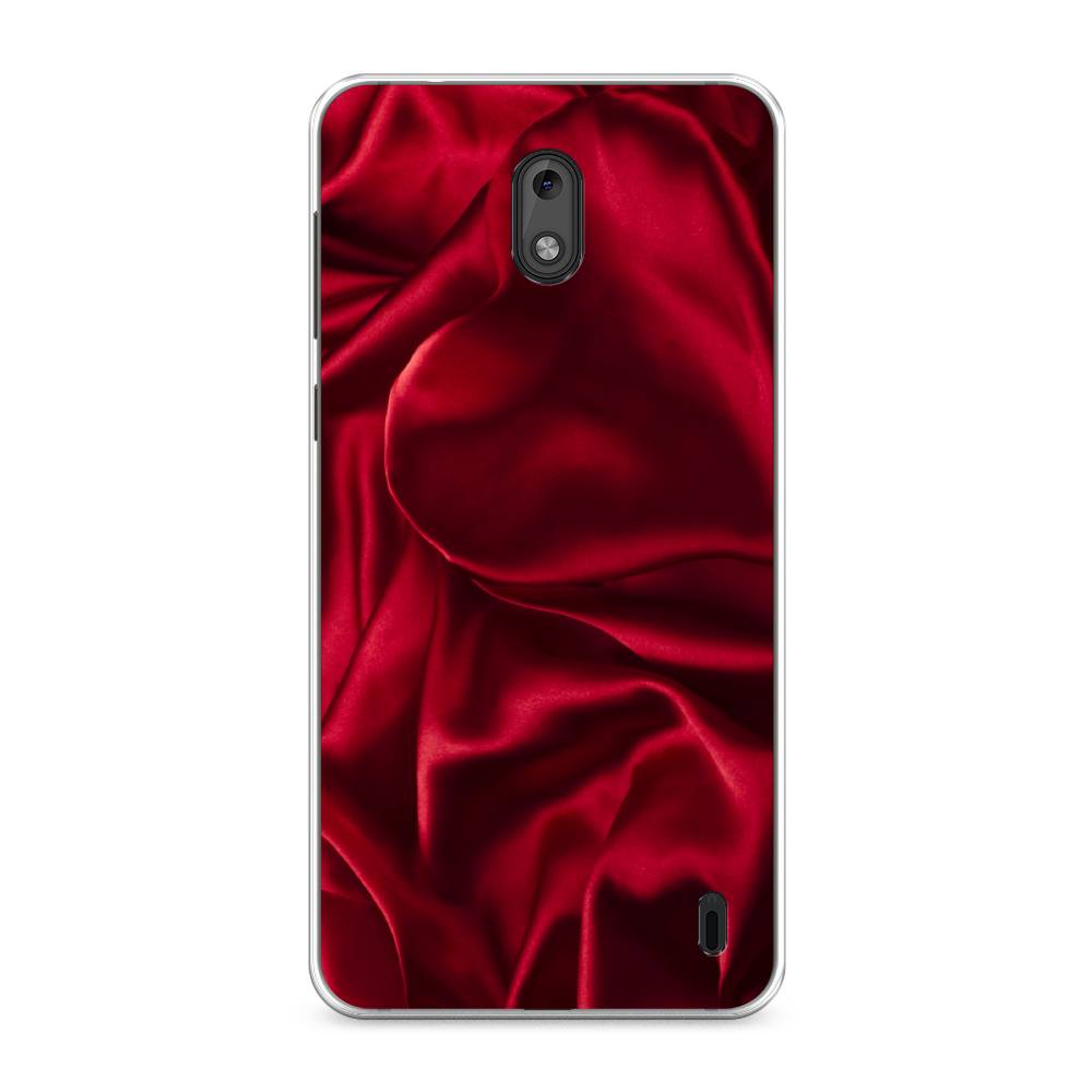 фото Чехол awog "текстура красный шелк" для nokia 2