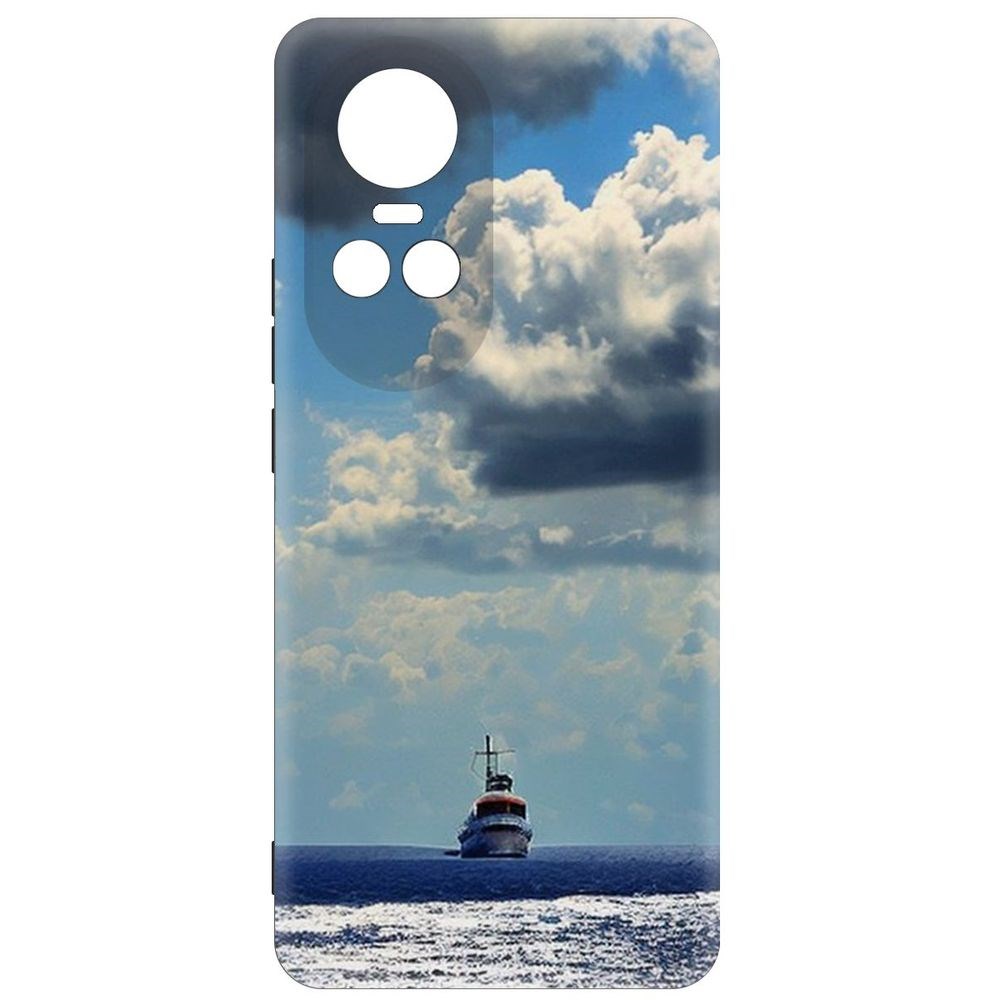 

Чехол-накладка Krutoff Soft Case Море для Oppo Reno10 5G черный