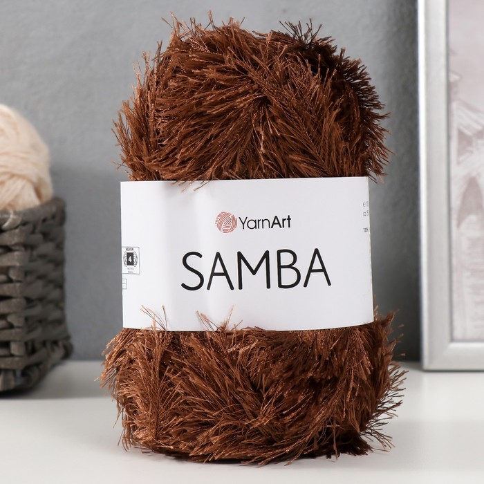 

Пряжа YarnArt Samba 100% полиэстер 150м/100гр, 2034 коричневый