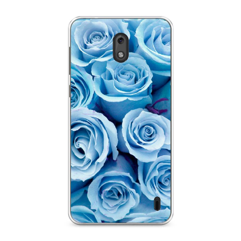 

Чехол Awog на Nokia 2 / Нокиа 2 "Лазурные розы", Голубой, 120850-8