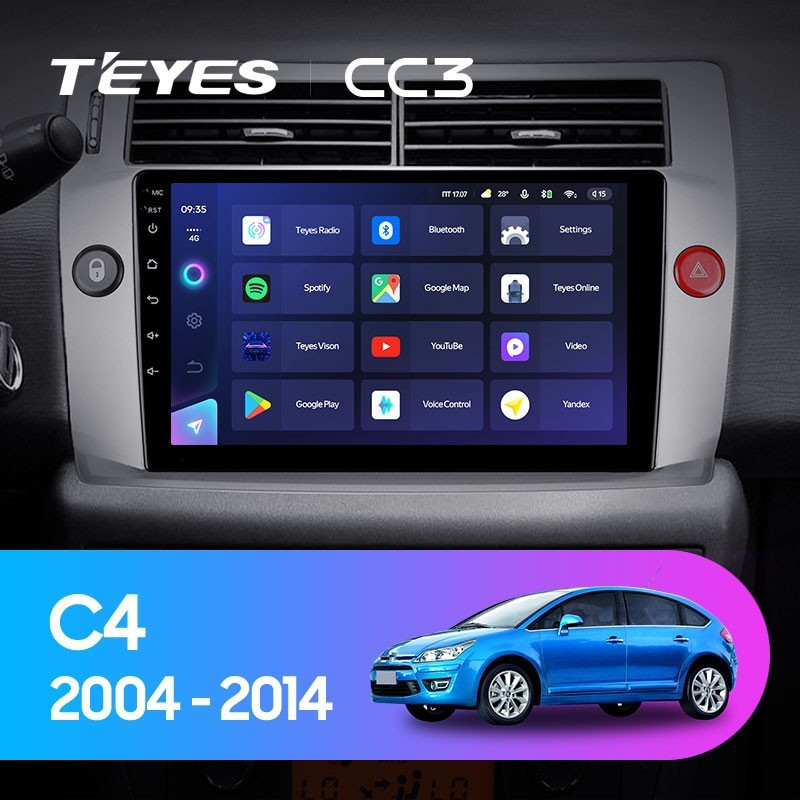 Штатная магнитола TEYES CC3L 464 Citroen C4 2004-2014 2840000₽