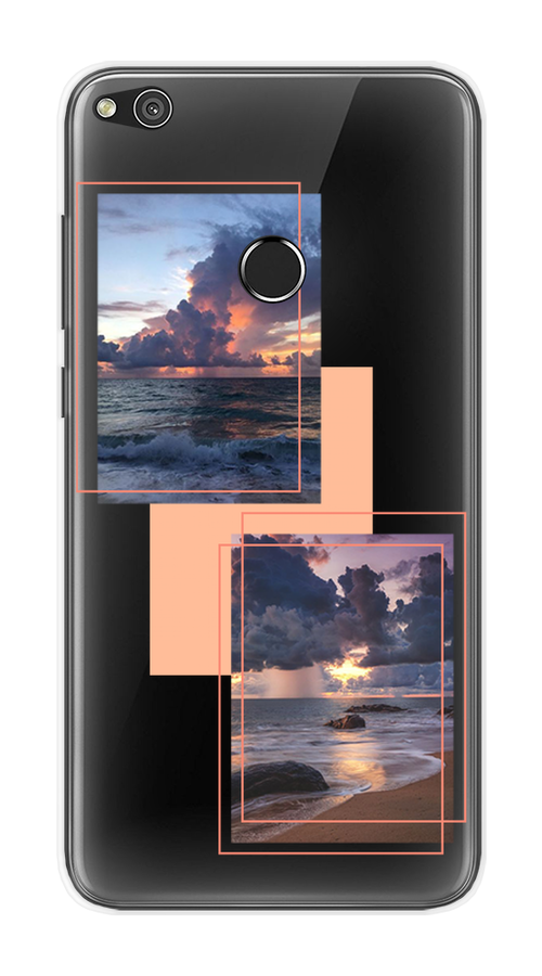 

Чехол на Honor 8 Lite/Huawei P8 Lite "Sky collage", Розовый;прозрачный;синий, 63950-1