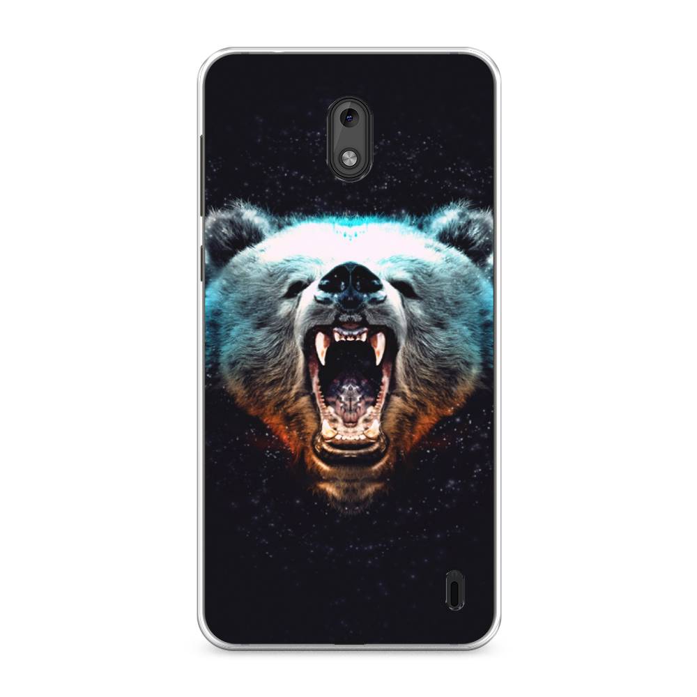 

Чехол Awog на Nokia 2 / Нокиа 2 "Медведь", Коричневый;голубой;черный, 120850-2