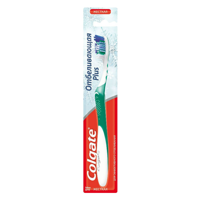 фото Зубная щетка colgate отбеливающая plus жесткая