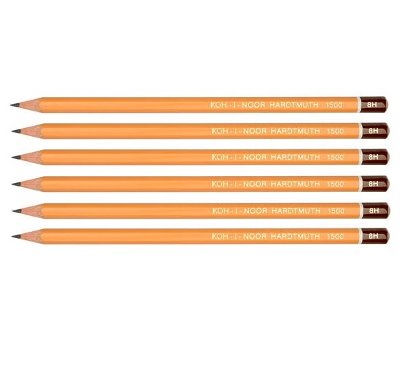 

Карандаш чернографитный Koh-I-Noor 1500 8H, заточенный 150008H01170RU 6 штук