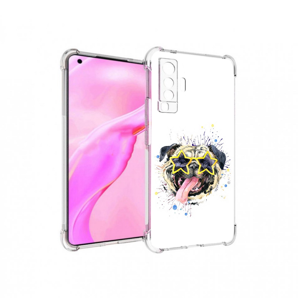 

Чехол MyPads Tocco для Vivo X50 мопс боксер (PT226969.391.482), Прозрачный, Tocco