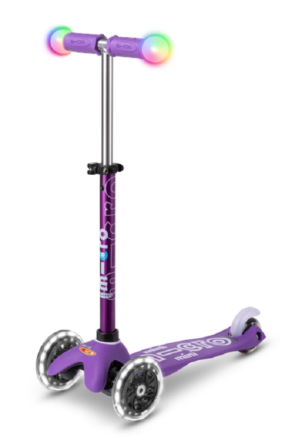 Самокат трехколесный Micro MINI Deluxe Magic Purple LED детский велосипед forward bizon micro 20 2020