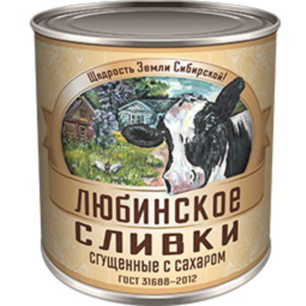 

Сгущенные сливки Любинское с сахаром 19% БЗМЖ 360 г