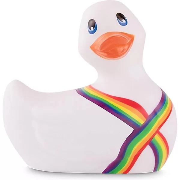 фото Белый вибратор-уточка i rub my duckie 2.0 pride big teaze toys