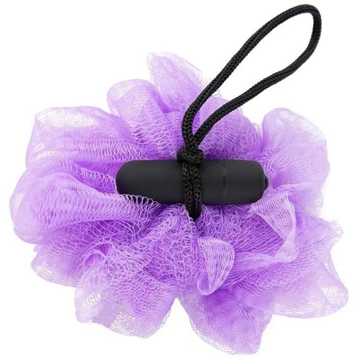 фото Фиолетовая губка для ванны с вибропулей vibrating bath sponge big teaze toys