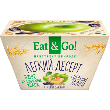 

Десерт фруктово-злаковый Eat & Go! яблочный с цельными злаками и черносливом 150 г