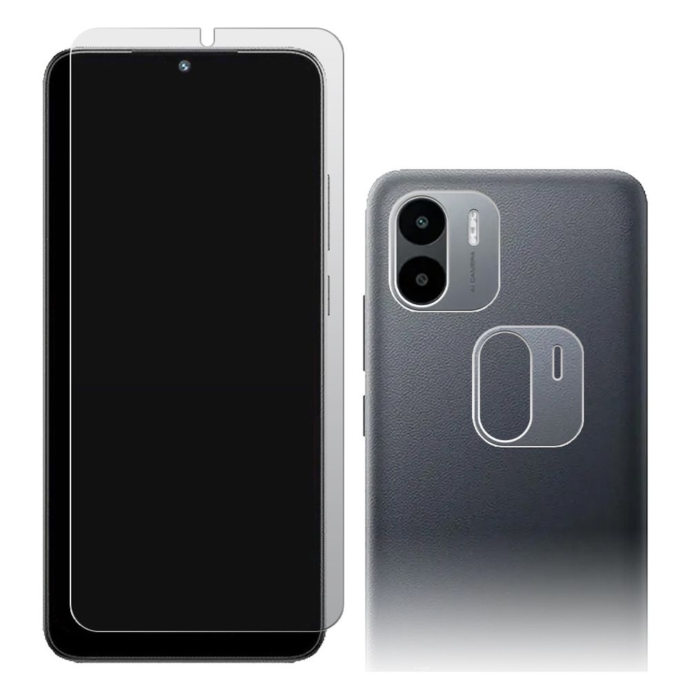 

Стекло защитное гибридное МАТОВОЕ Krutoff для Xiaomi Redmi A2 + защита камеры (2шт.)