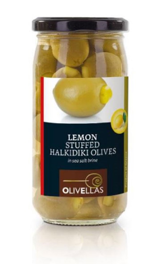 Оливки olivellas фаршированные лимоном, 370 мл