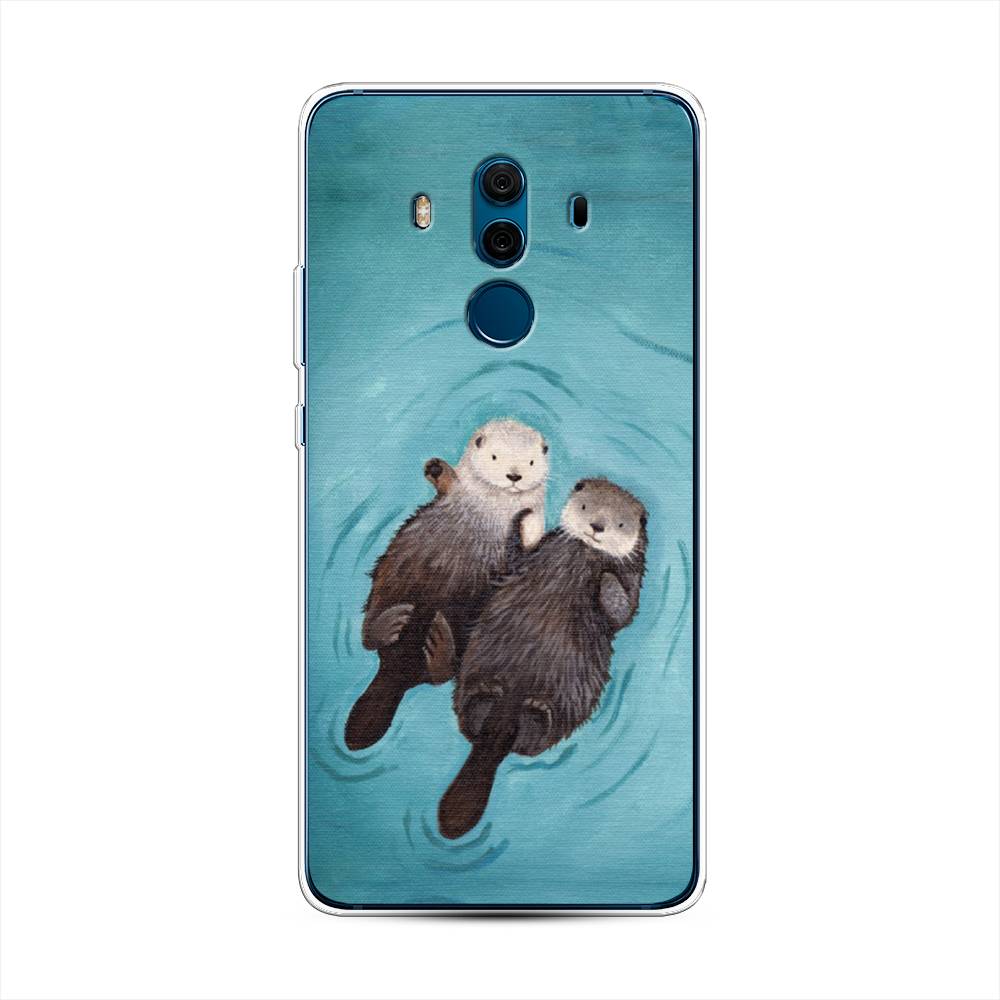 

Чехол Awog на Huawei Mate 10 Pro "Парочка бобров", Разноцветный, 63450-10