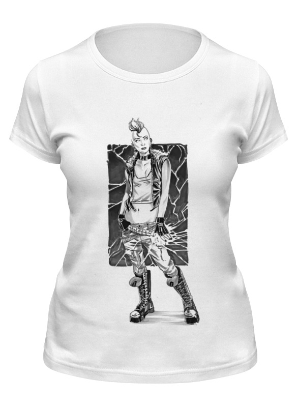 

Футболка женская Printio Punk girl белая M, Белый, Punk girl