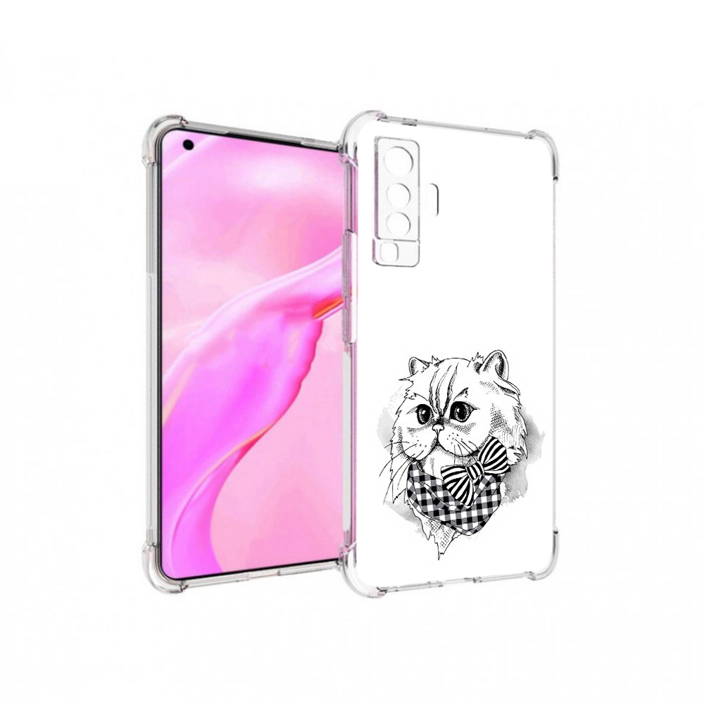 

Чехол MyPads Tocco для Vivo X50 нарисованная красивая кошечка (PT226969.391.503), Прозрачный, Tocco