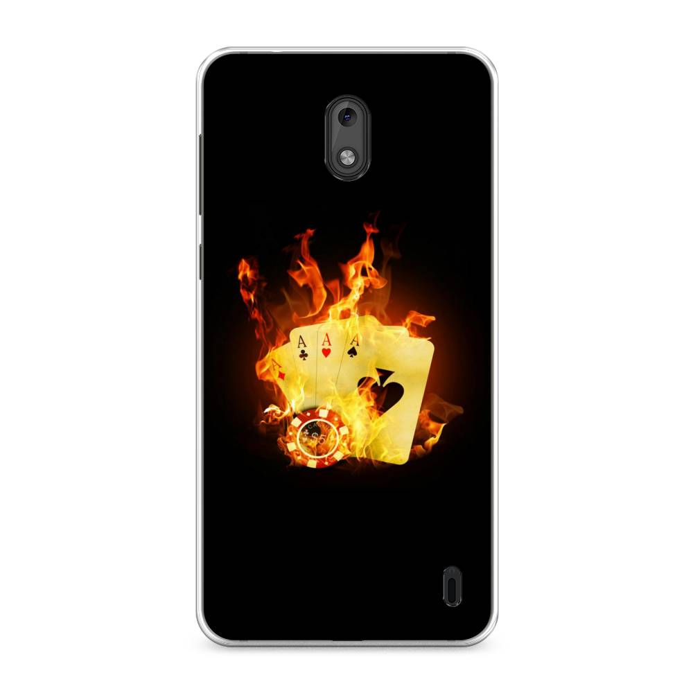 

Чехол Awog на Nokia 2 / Нокиа 2 "Горящие карты", Черный;оранжевый, 120850-9