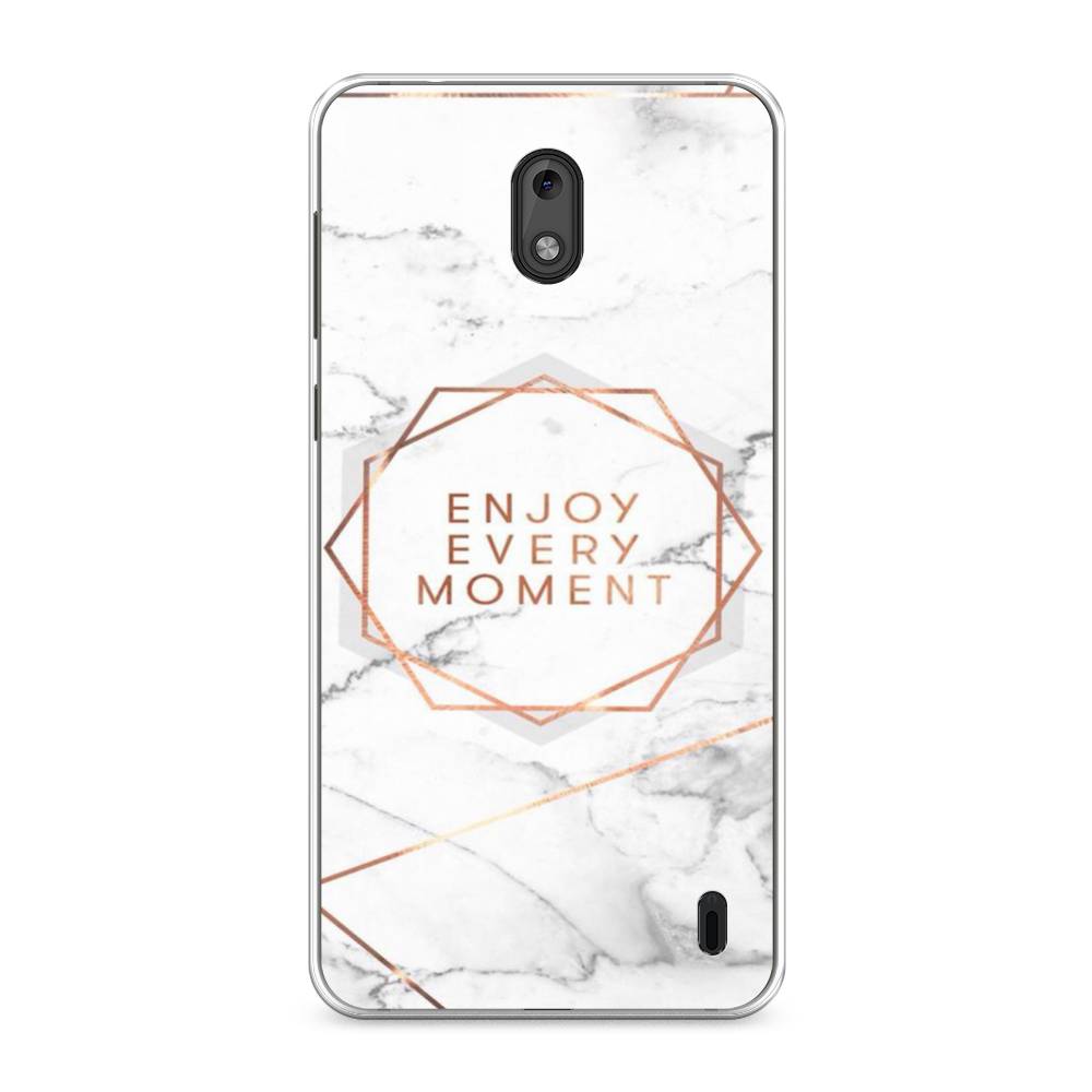 

Чехол Awog на Nokia 2 / Нокиа 2 "Enjoy every moment мрамор", Белый;розовый;серый, 120850-7