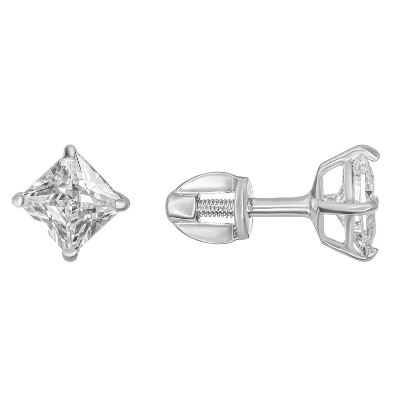 Серьги пусеты из серебра WONDERLI КВ034Ж, фианит