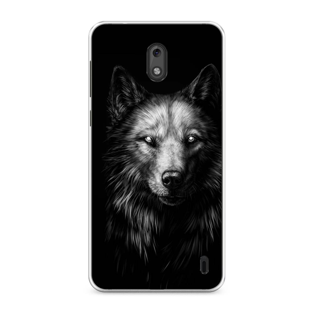 

Чехол Awog на Nokia 2 / Нокиа 2 "Волк черно белый", Серый;бежевый;белый, 120850-1