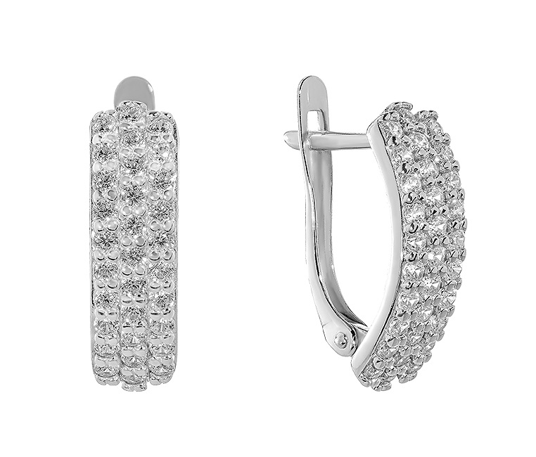 Серьги из серебра WONDERLI СДР7304К, фианит
