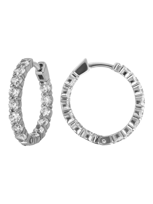 Серьги конго из серебра WONDERLI СТЕ0701.1К, фианит