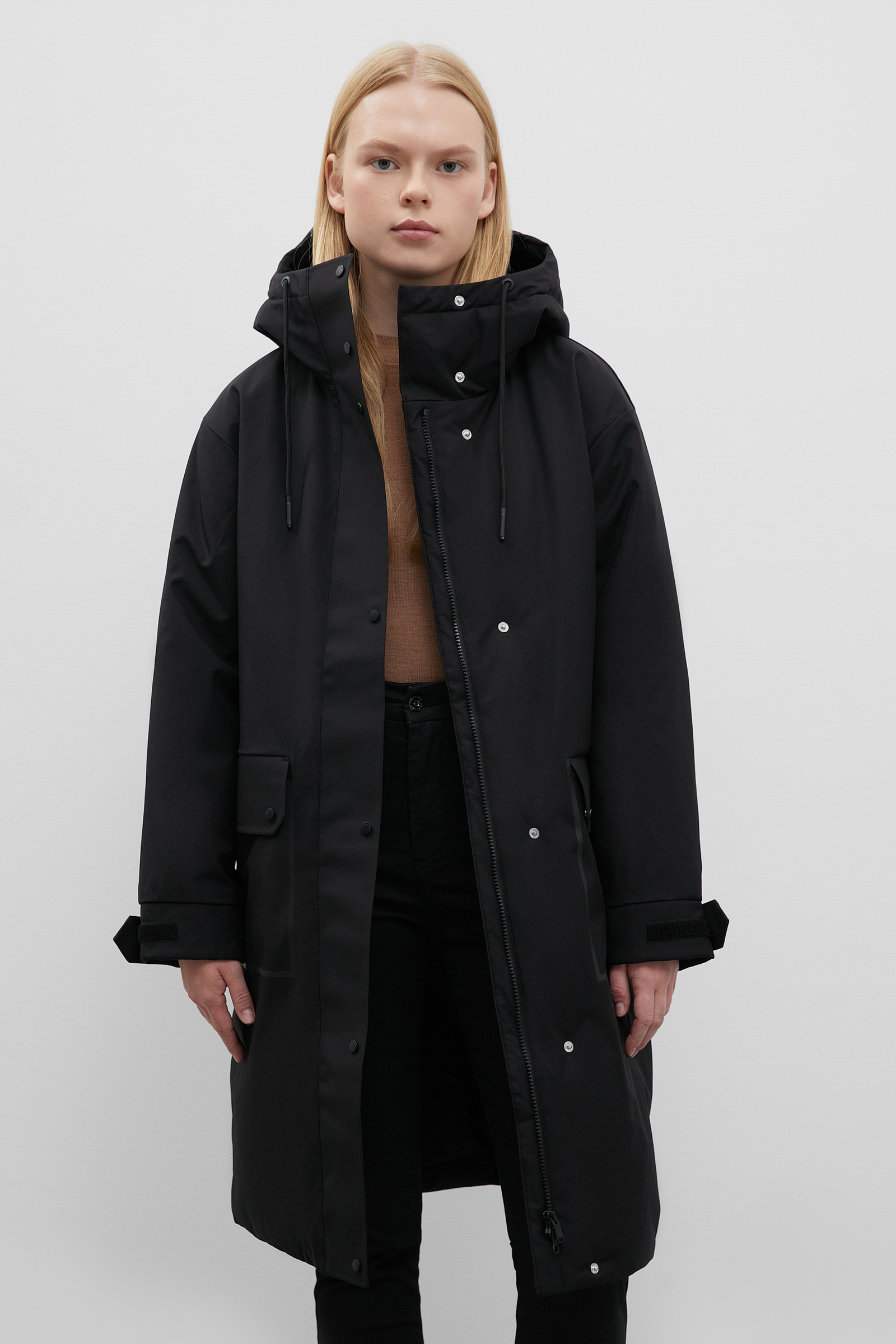 

Пальто женское Finn Flare FWC11088 черное XS, FWC11088