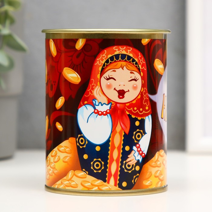 

Копилка-банка металл "Эх, накопи"