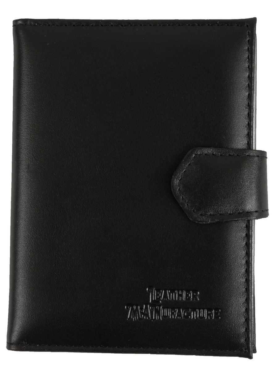 

Обложка для автодокументов мужская Leather Manufacture 137231 черная, 137231