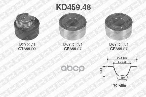 К-Т Ремня Грм 2.7Hdi Psa, Land Rover, Kd45948 Snr Kd459.48